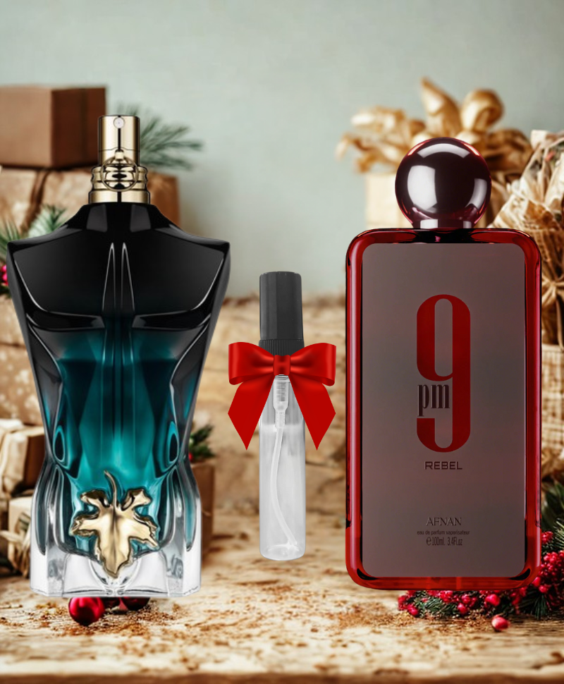 PACK DECANTES JPG LE BEAU LE PARFUM 10ml & 9PM REBEEL 10ml + decante 10ml offert