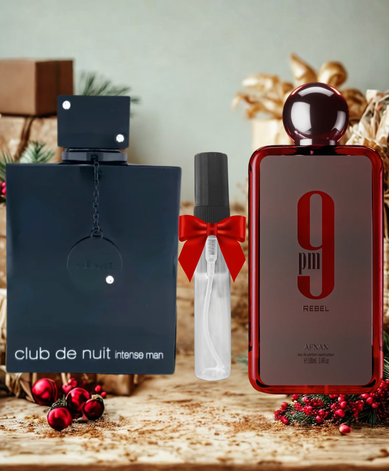 PACK DECANTE CLUB DE NUIT 10ml & DECANTE 9PM REBEEL 10ml + DECANTE 10ML OFFERT